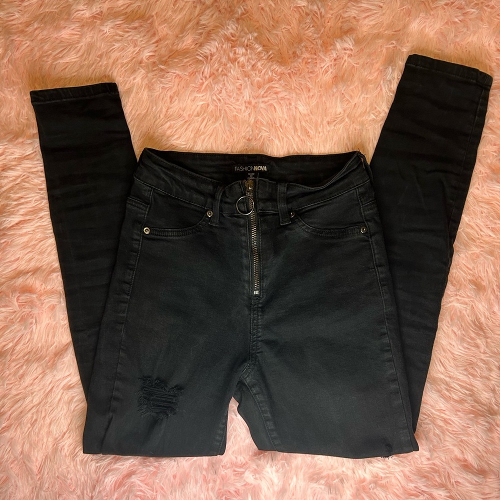 Fashion Nova High Rise Black Jeans
